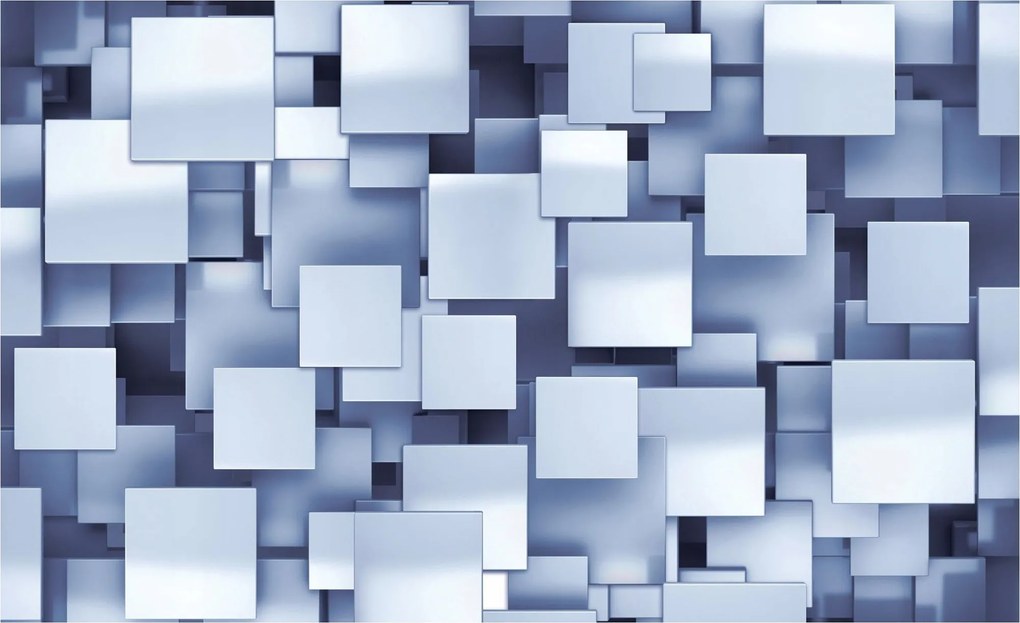 Fotótapéta Geometrikus négyzetek metál absztrakt mélység 250x175 +ragasztó