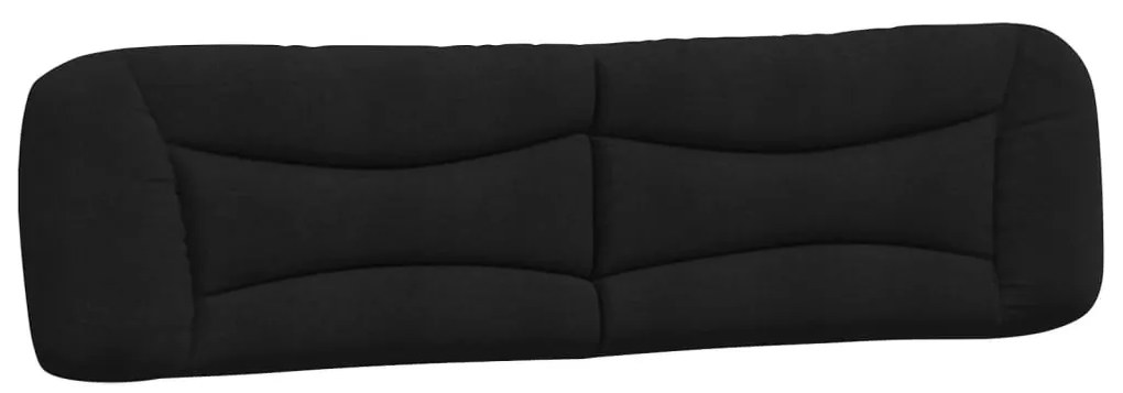 fekete szövet fejtámla párna Hvar 200 cm