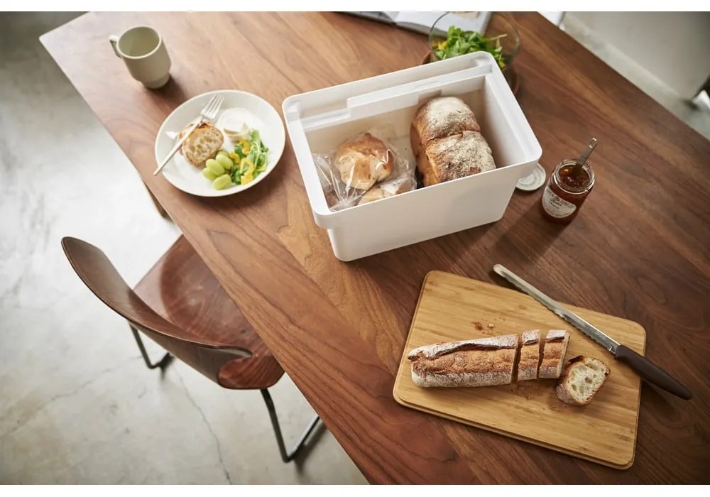 Tower fehér kenyértartó bambuszfedéllel - Yamazaki