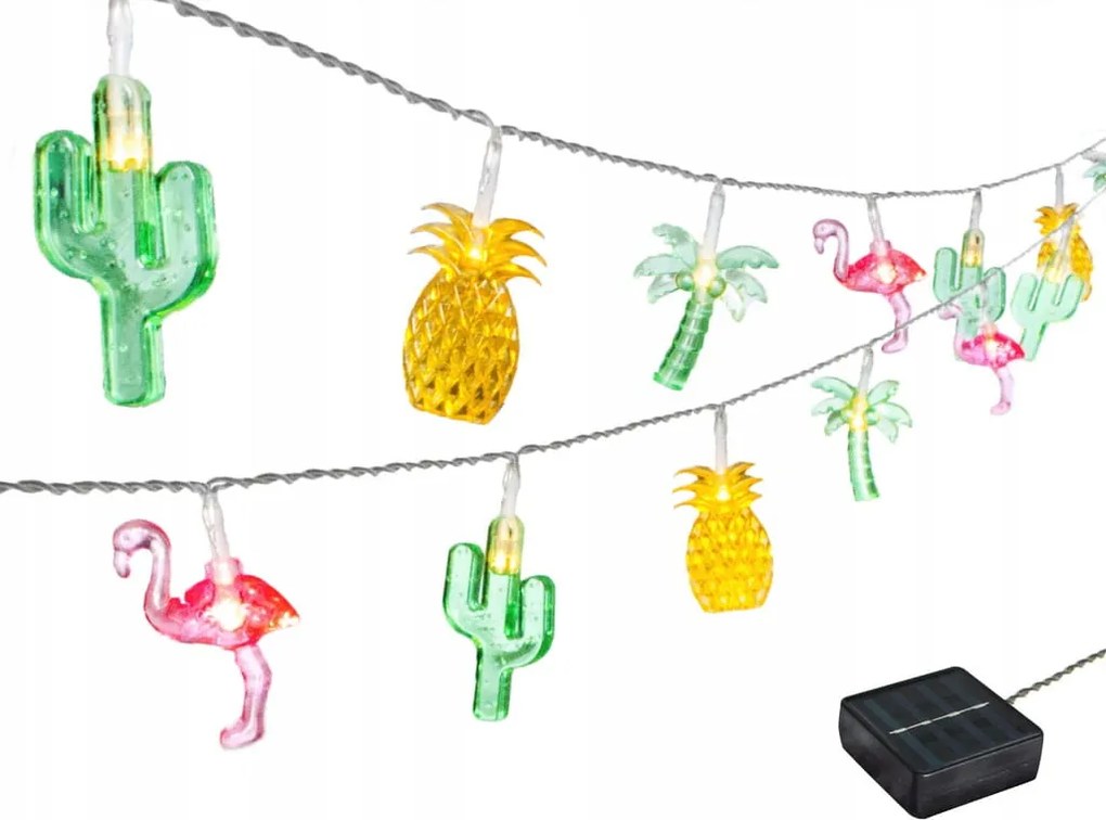 Solar kerti girland 20 Led 4m Solar Party Light terasz erkély Outlet