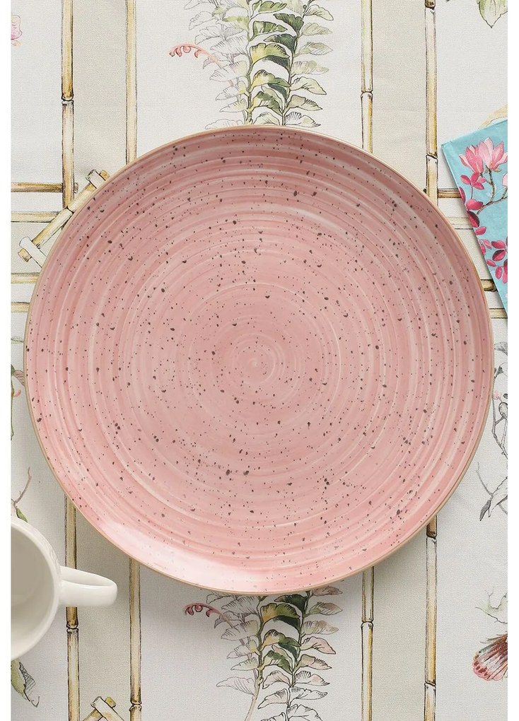 Rózsaszín porcelán 18 részes étkészlet Tognana Pepper Rosa