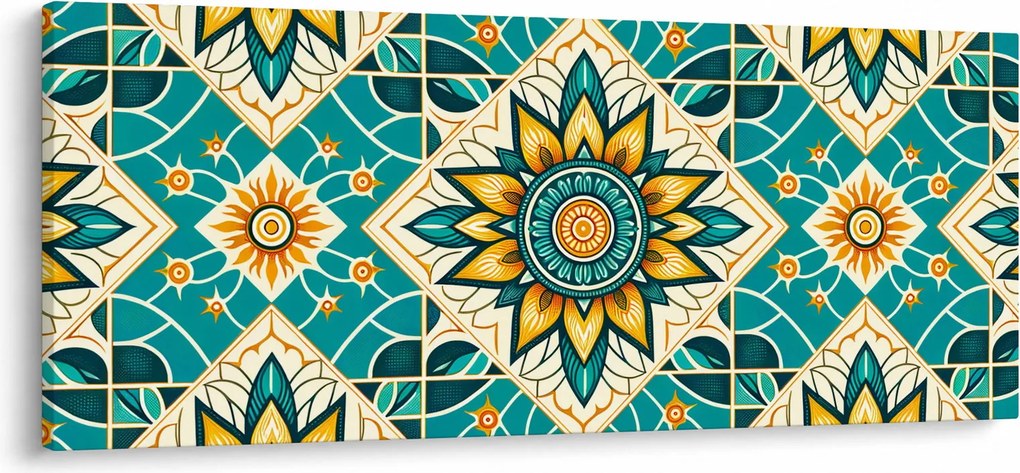Kép - Türkiz minta (120x50 cm)