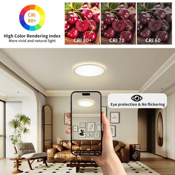 Brilagi-LED ULTRA SLIM állítható lámpa s érzékelővel 24W/230V, 42 cm+DO