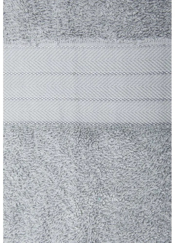 Világosszürke frottír pamut fürdőlepedő szett 2 db-os 70x140 cm – Good Morning