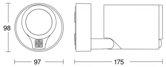 STEINEL 058630 - LED Kültéri lámpa érzékelővel SPOT ONE 1xGU10/7W/230V IP44