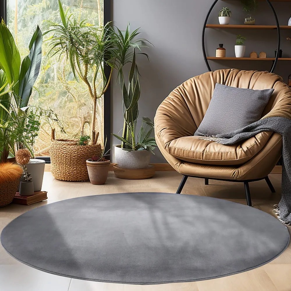 Szürke mosható kerek szőnyeg ø 200 cm Sky – Ayyildiz Carpets