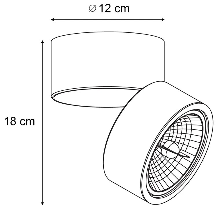 Modern mennyezeti spotlámpa bézs G9 kerek elforgatható és dönthető - Go Nine