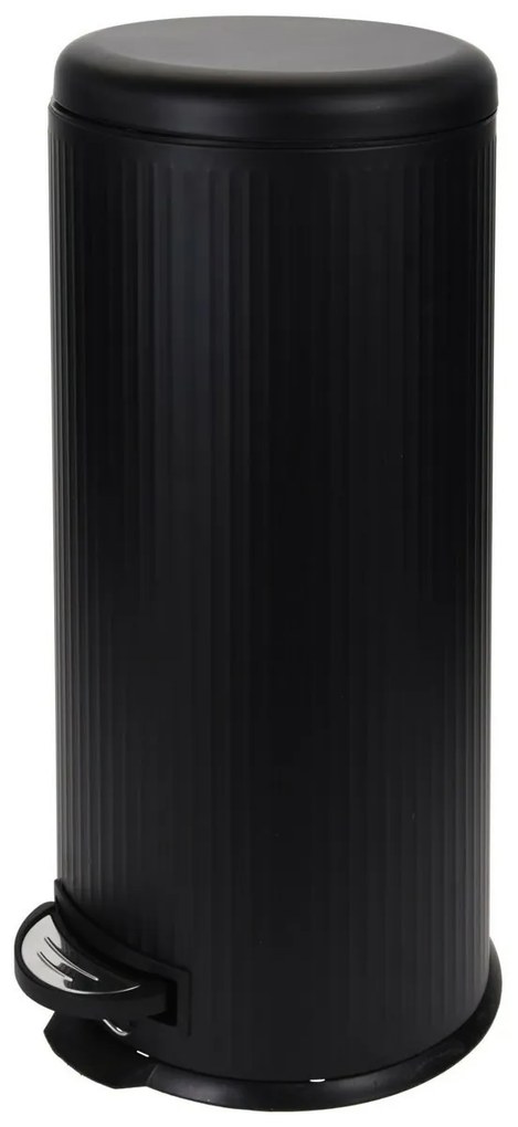 30 l-os pedálos szemetes, 29,5 x 64 cm, fekete
