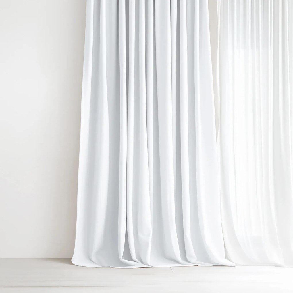 Goldea dekoratív drapéria - fehér 140x150 cm