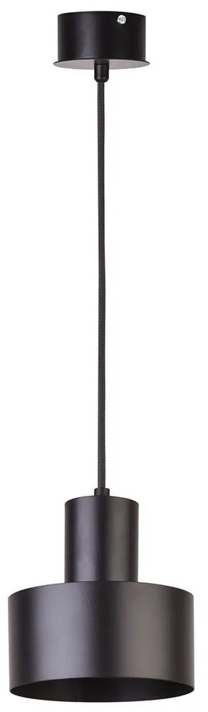 Csillár zsinóron RIF 1xE27/60W/230V á. 15 cm fekete