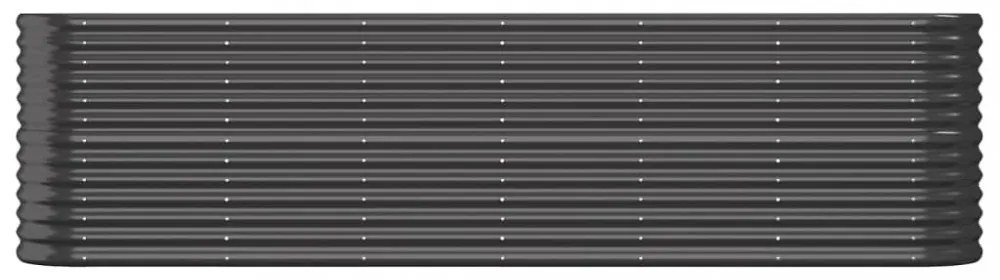 antracitszürke horganyzott acél kerti magaságyás 260x40x68 cm