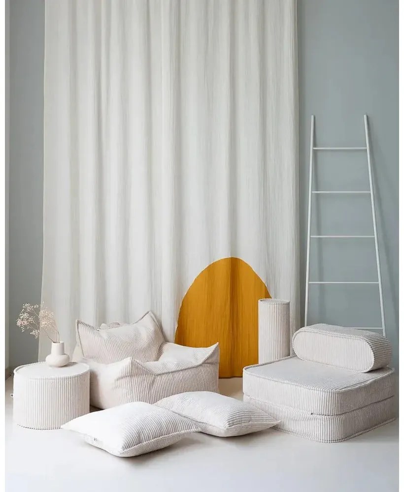 Krémszínű kordbársony párna gyerek kanapéhoz Bolster – Wigiwama