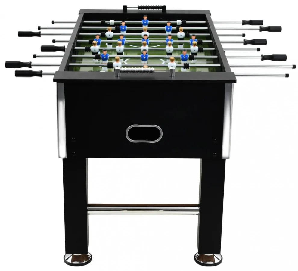 fekete acél csocsóasztal 140 x 74,5 x 87,5 cm