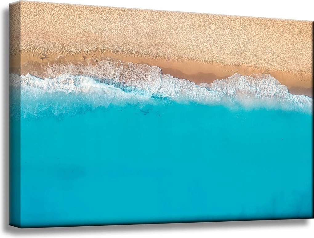 Vászonkép Tengerpart Víz Hullámok Kék 60x40 cm Ajándéknak is tökéletes