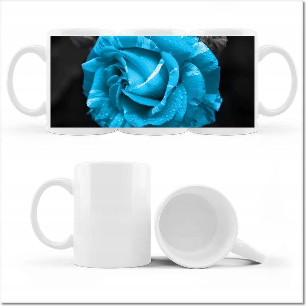 Fotó bögre Türkiz rózsa Virág