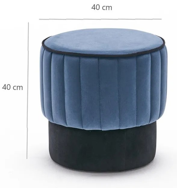 Rose Puf Blue zsámoly