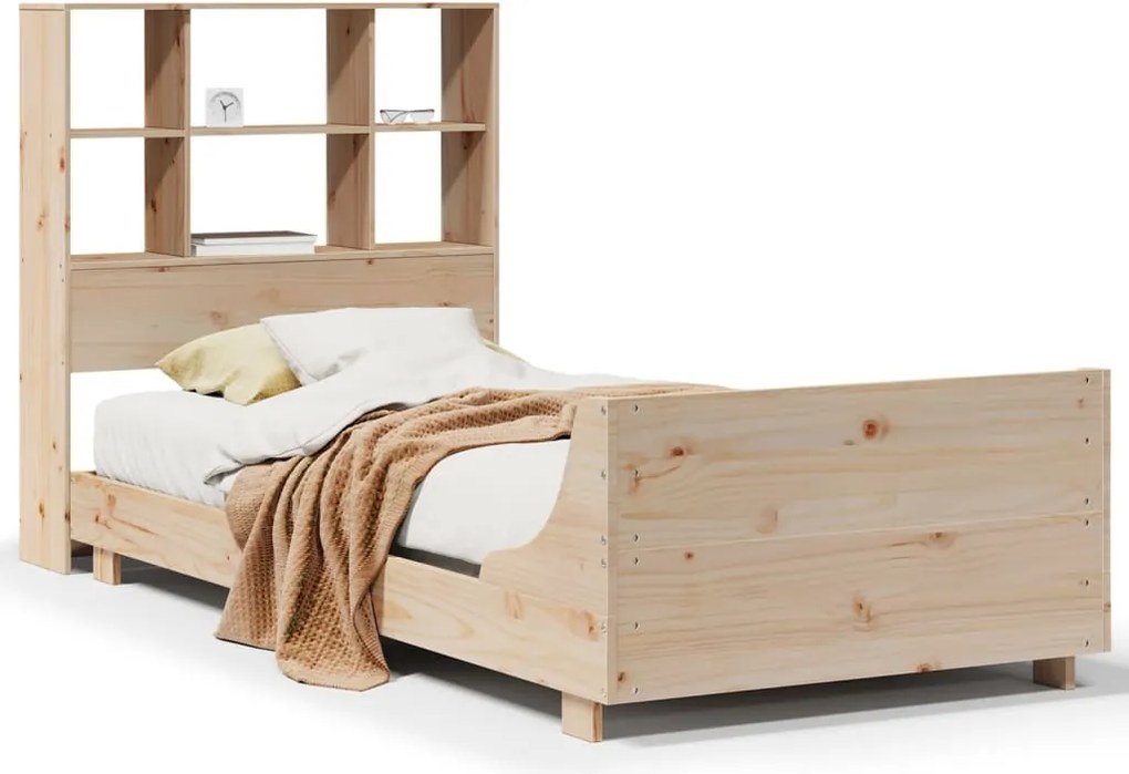 vidaXL tömör fenyőfa ágykeret matrac nélkül 90 x 190 cm
