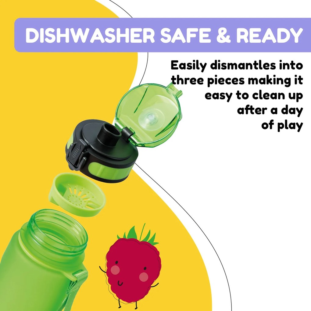 Klarstein Schmatzfatz, ivópalack, sportpalack, 500 ml, 24 cm, Tritan