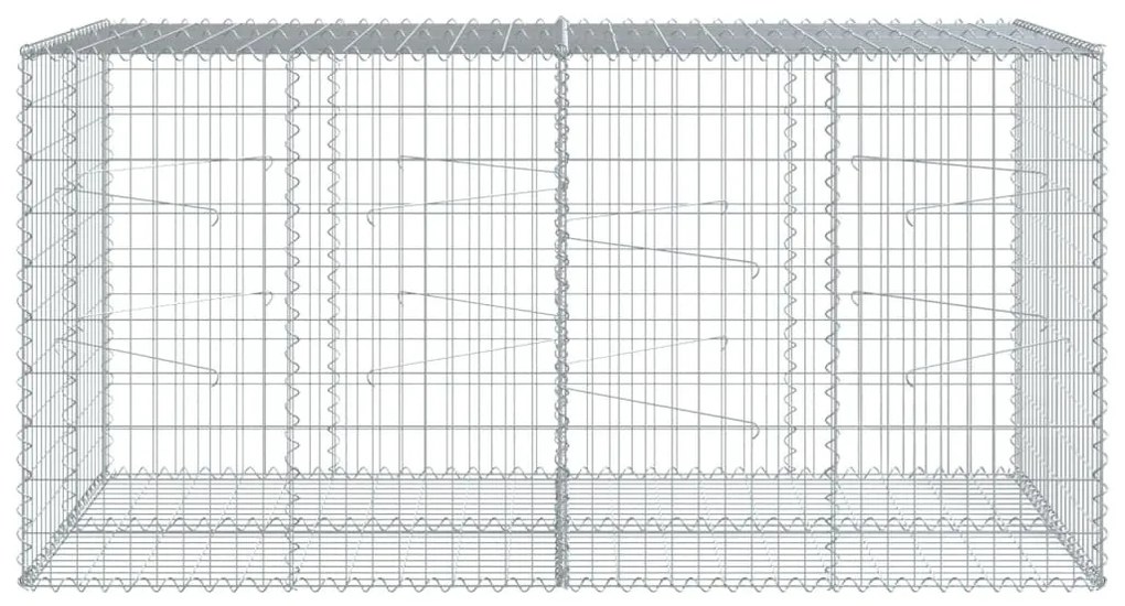 horganyzott vas gabion kosár fedéllel 200 x 100 x 100 cm