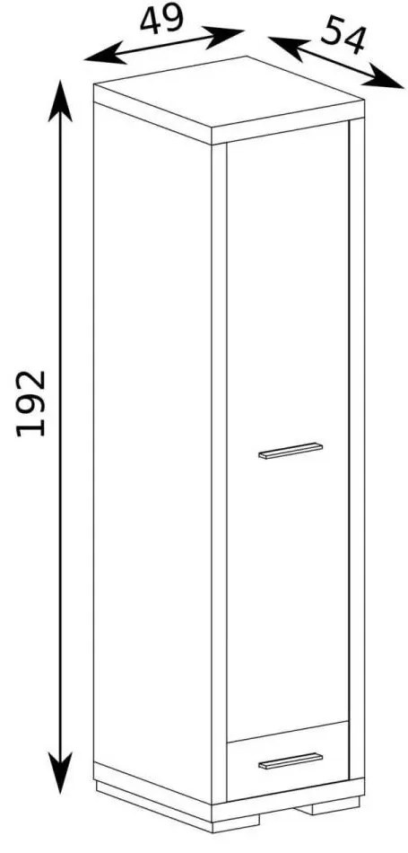 Ruhásszekrény Vega 36 (világos santana tölgy). Akció -16%. 1055481
