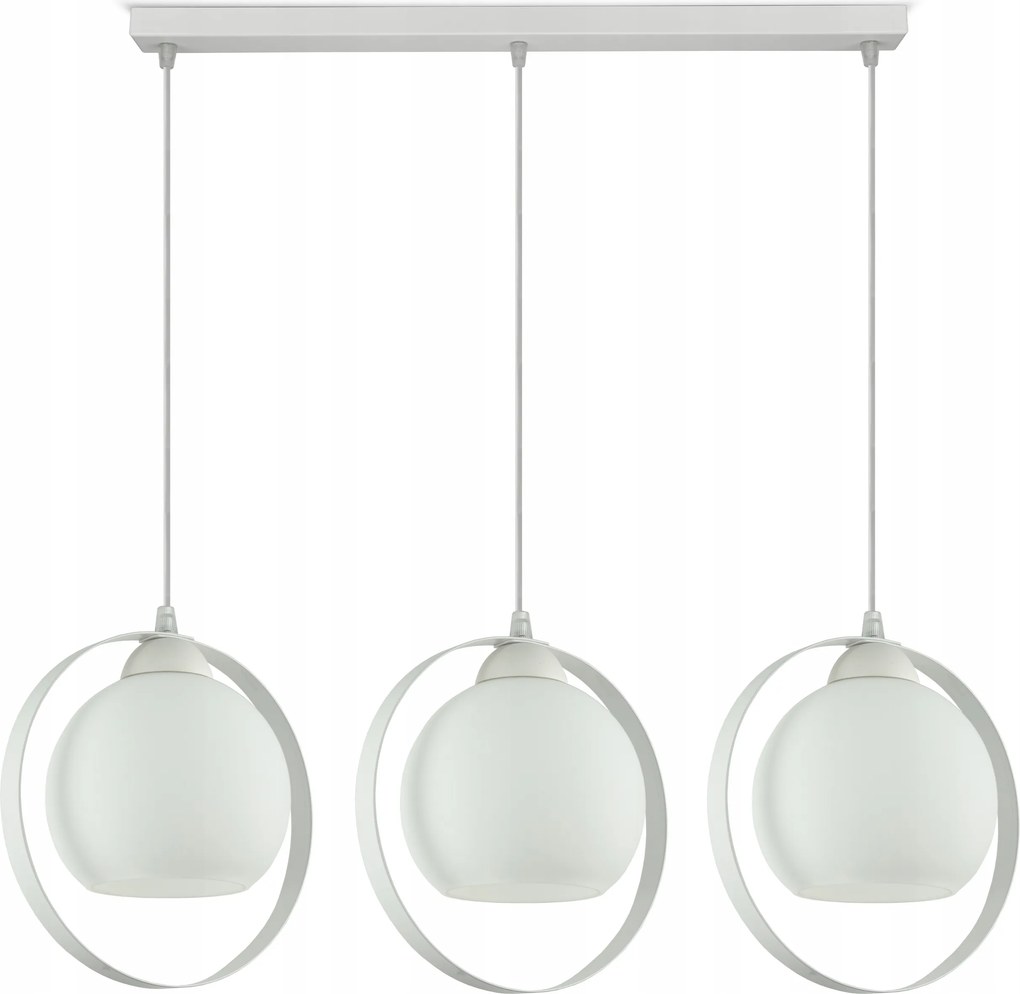 Függő lámpa Csillár Fehér Üveg Tejgömbök