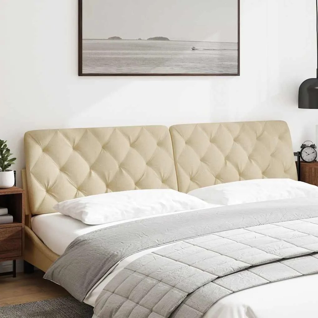 krémszínű szövet fejtámla párna 200 cm