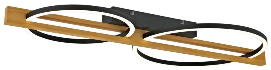 ITALUX PLF-55362-25W-WO NATANO Modern LED Mennyezeti Lámpa Fekete LED IP20