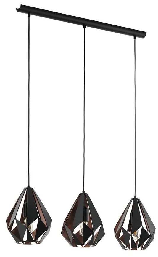 Eglo 49991 - Függeszték CARLTON 1 3xE27/60W/230V 49991