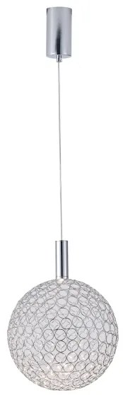 LED Csillár zsinóron LED/6,3W/230V 3000K fényezett króm átm. 25 cm