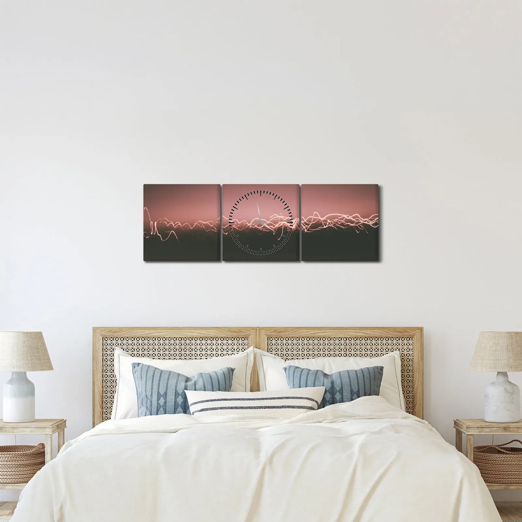 Absztrakt kép (órával) (90x30 cm)