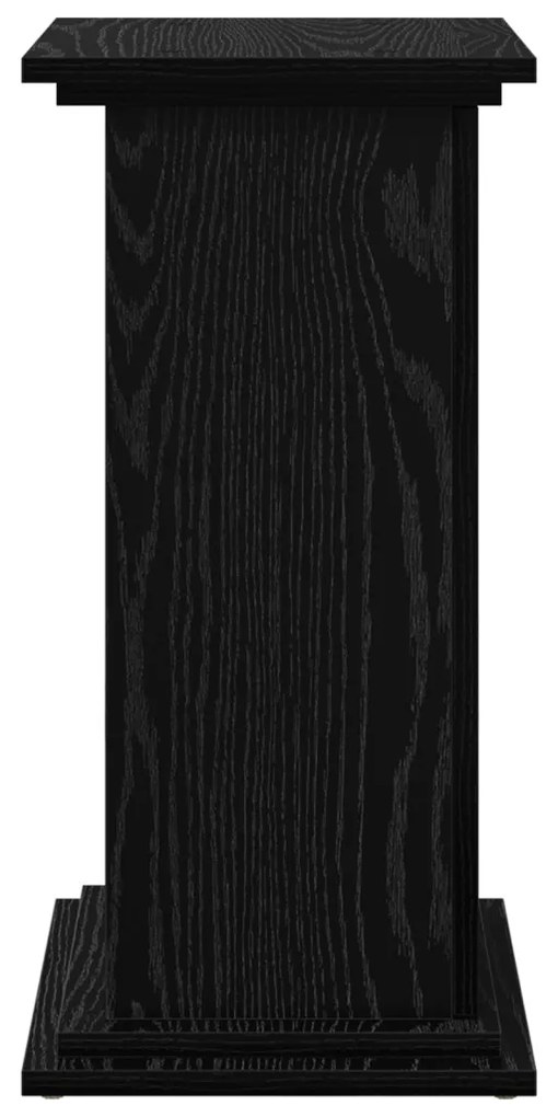 Kiállító Állvány Tárolóval Fekete Tölgy 31x30x60 cm Műanyag Fa