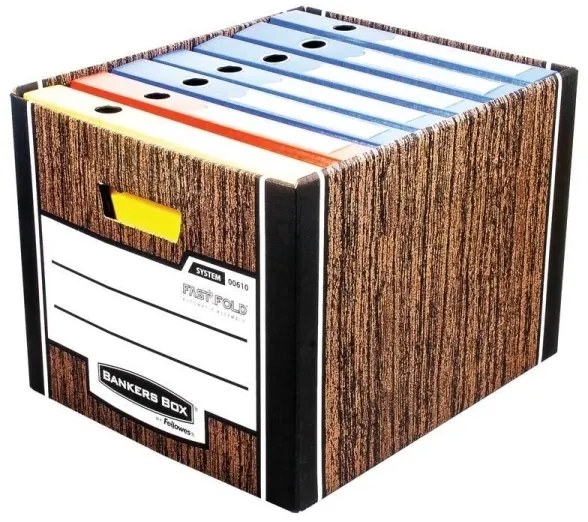 Irattartó Fellowes Bankers Box Woodgrain 2 db / csomag, barna