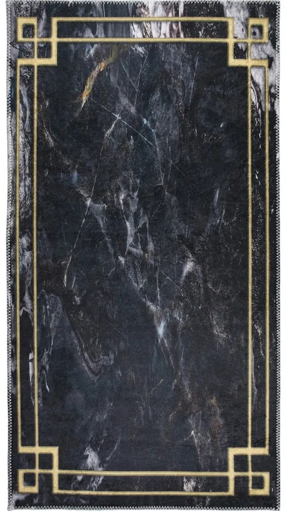 Sötétszürke mosható szőnyeg 80x50 cm - Vitaus