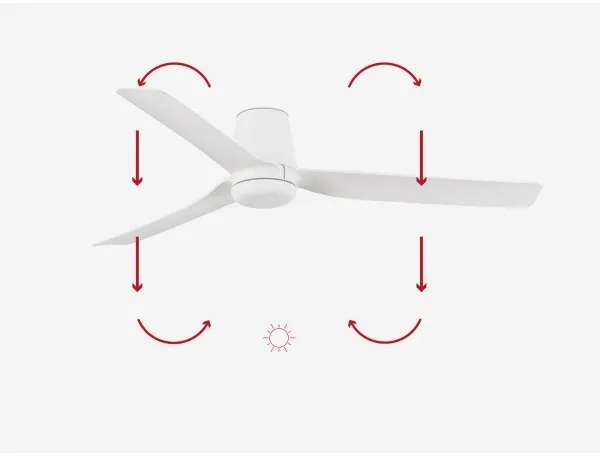 FARO 33828 - Mennyezeti ventilátor PUNT TUB M fehér átm. 130 cm + távirányítás