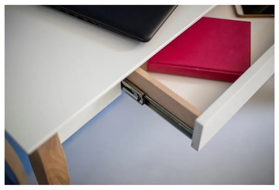 Lillo fehér íróasztal, hosszúság 65 cm - Ragaba