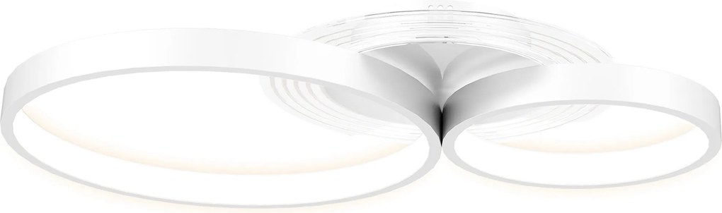 HOMCOM 40W LED Mennyezeti Lámpa Modern LED Mennyezeti Fény 3000K/4000K/6500K Hálószobába, Nappaliba, Konyhába, Étkezőbe Fehér | Aosom