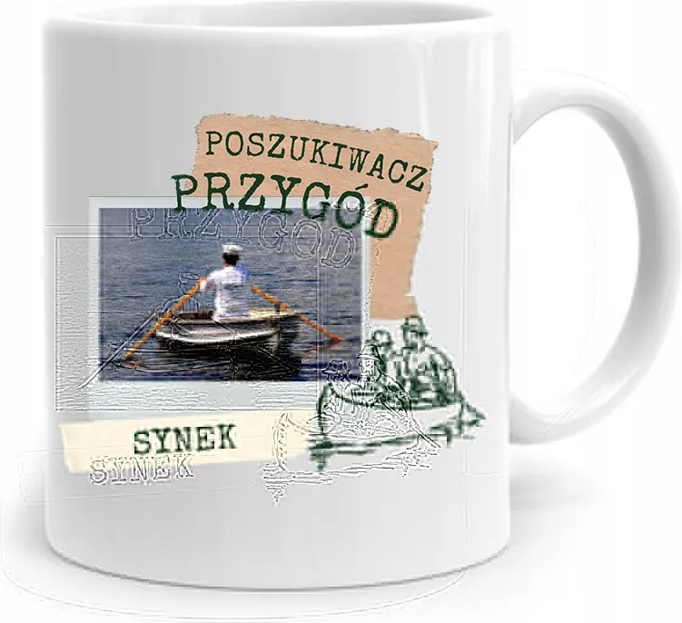 Bögre Ajándék Fiú Kalandor Fiú nyomtatott fényképpel