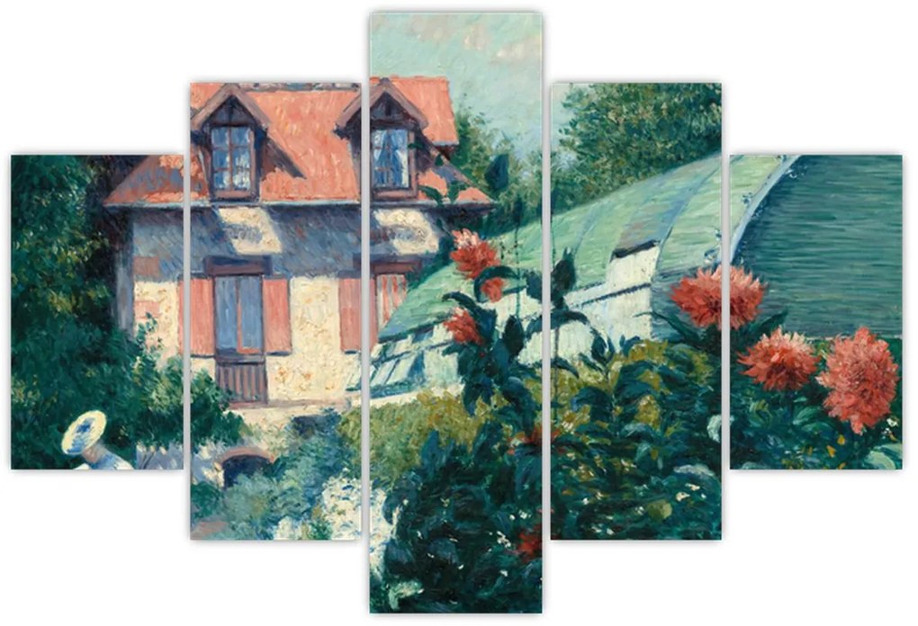 Kép - Gustave Caillebotte, Dahlias, Garden at Petit Gennevilliers, reprodukciók (150x105 cm)