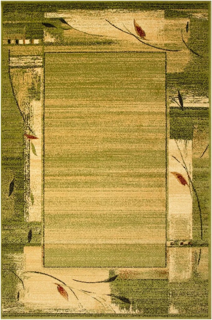 Nappali Szőnyeg Puha Agnella Zöld Olíva Erba Króm 200x400 cm