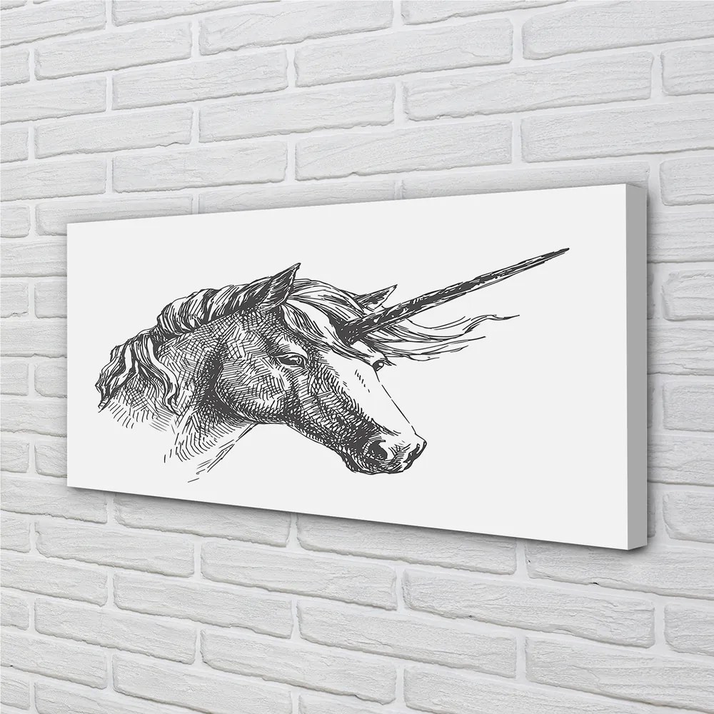 Canvas képek rajz egyszarvú 140x70 cm