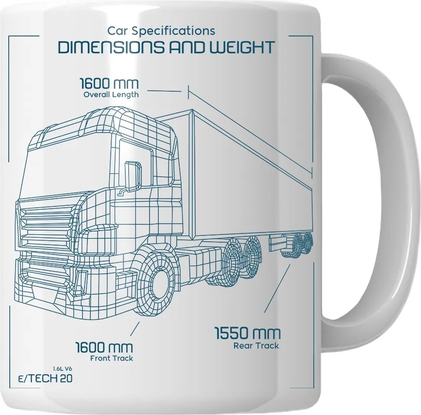 Bögre Car Specifications Ajándék Profi Sofőrnek