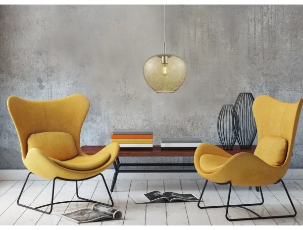 Klausen 111022 - Csillár zsinóron RAIN 1xE27/11W/230V arany