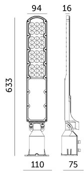 LED Utcai világítás alkonykapcsolóval CYOTO LED/100W/230V IP65 4000K
