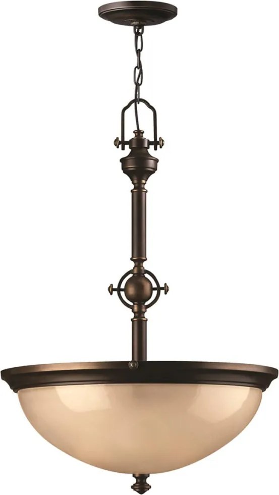 ELSTEAD HK-MAYFLOWER-P-C MAYFLOWER Klasszikus Függesztett Lámpa Borostyán, Antik Bronz E27 IP20