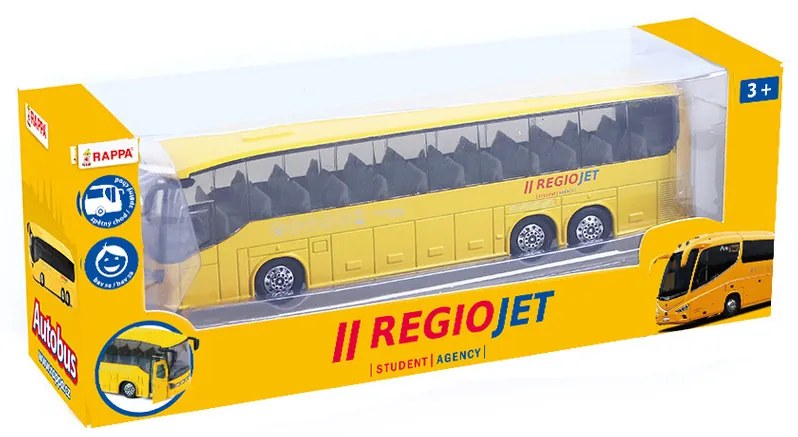 Rappa fém busz RegioJet, 19 cm