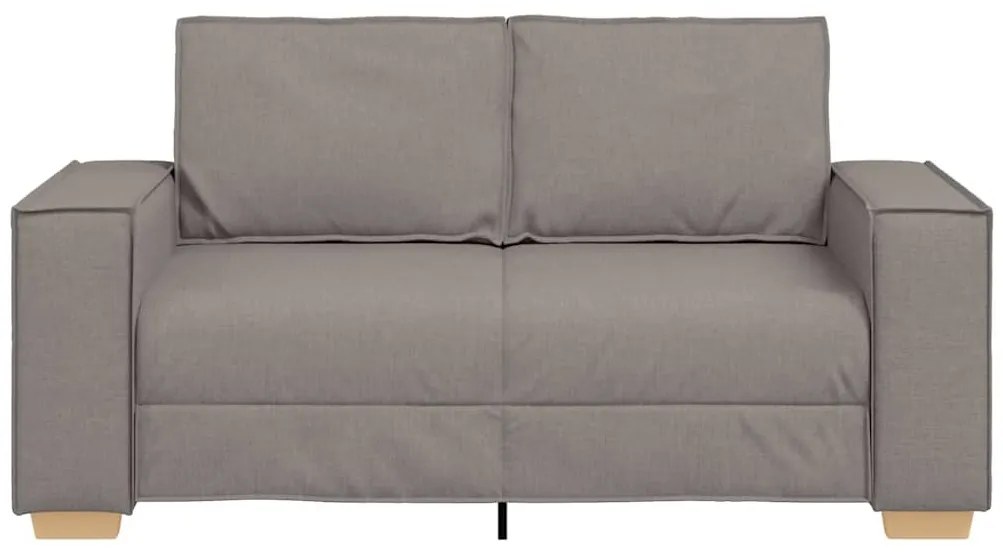 kétszemélyes, bézs színű, szövetből készült kanapé 120 cm