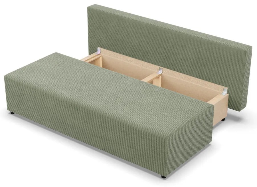 Nobu kanapé, kordbársony, zöld