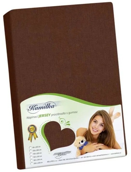 Bellatex Jersey lepedő sötétbarna