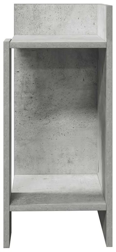 2 db betonszürke kisasztal polccal 25,5 x 27 x 60 cm