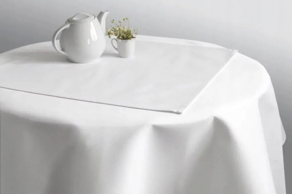 Abrosz Fehér Folttaszító Kerek Bankett Esküvői Premium 130 cm Átmérő